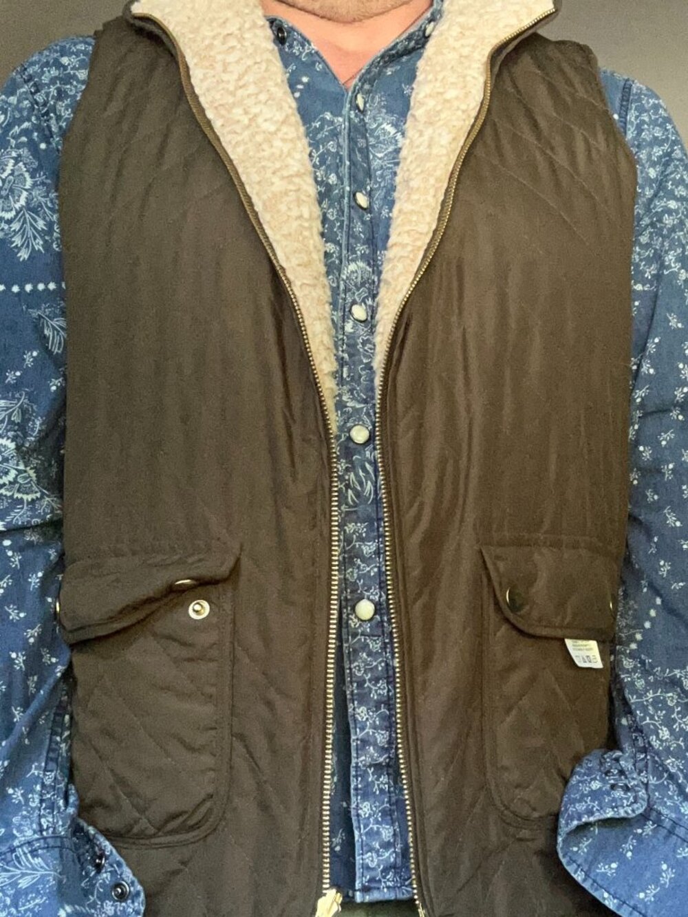 Reversible warm vest - Indigo Soul - Like New!